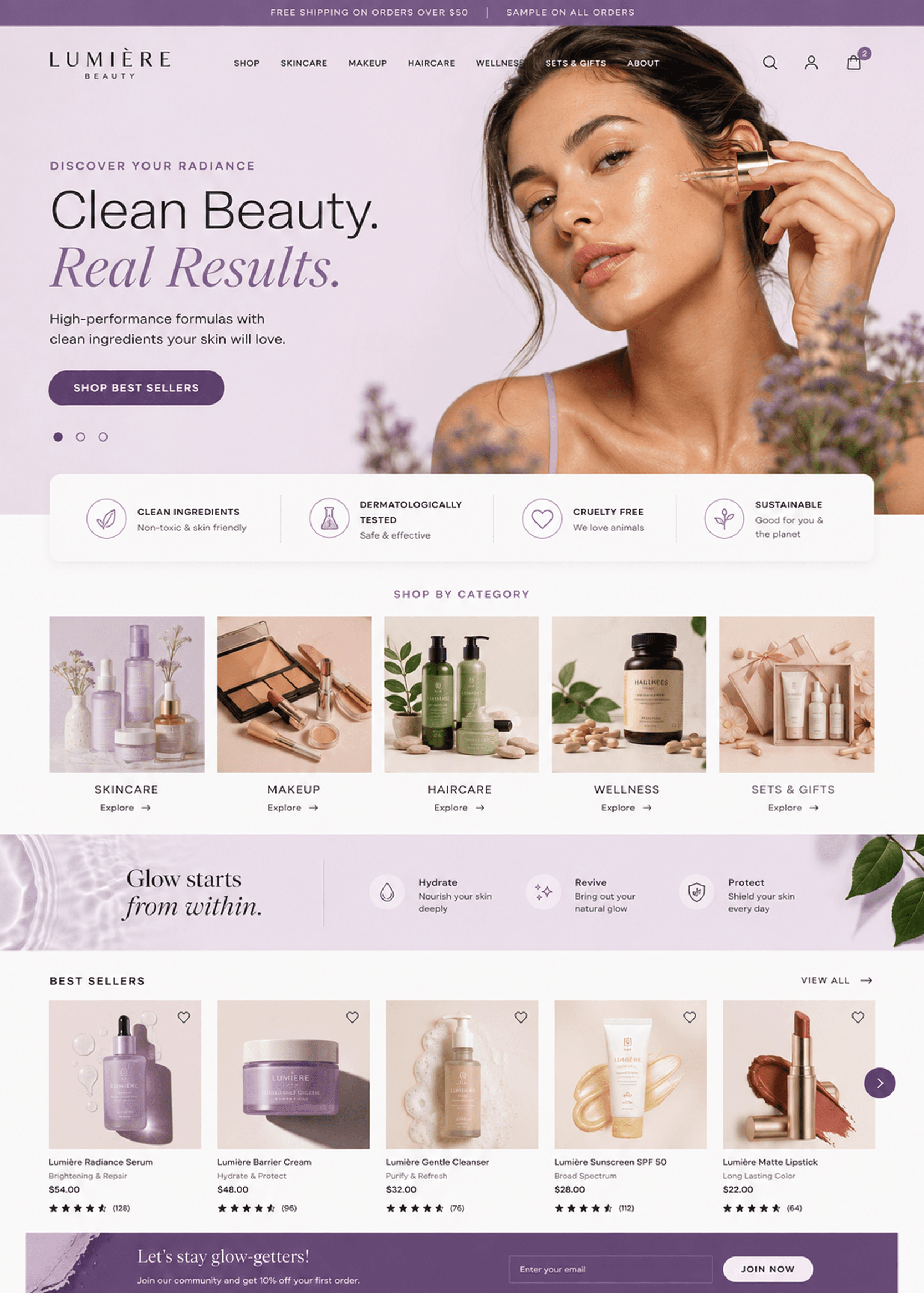 Beauty storefront theme preview