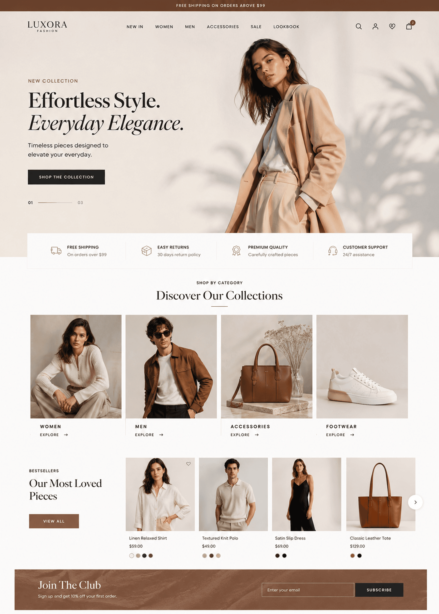 Fashion storefront theme preview