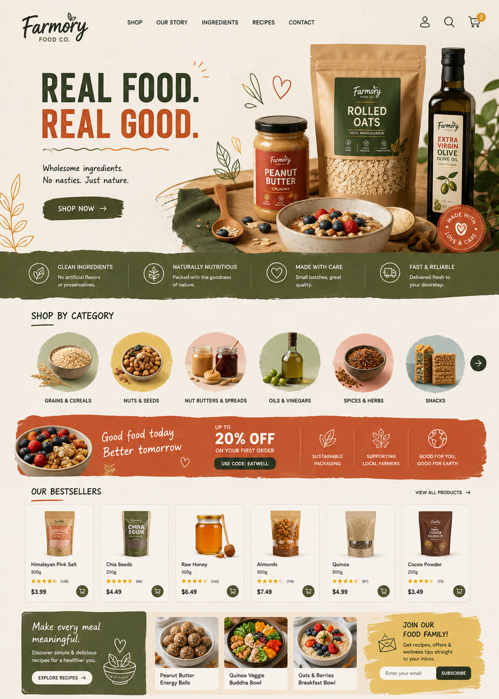Food storefront theme preview