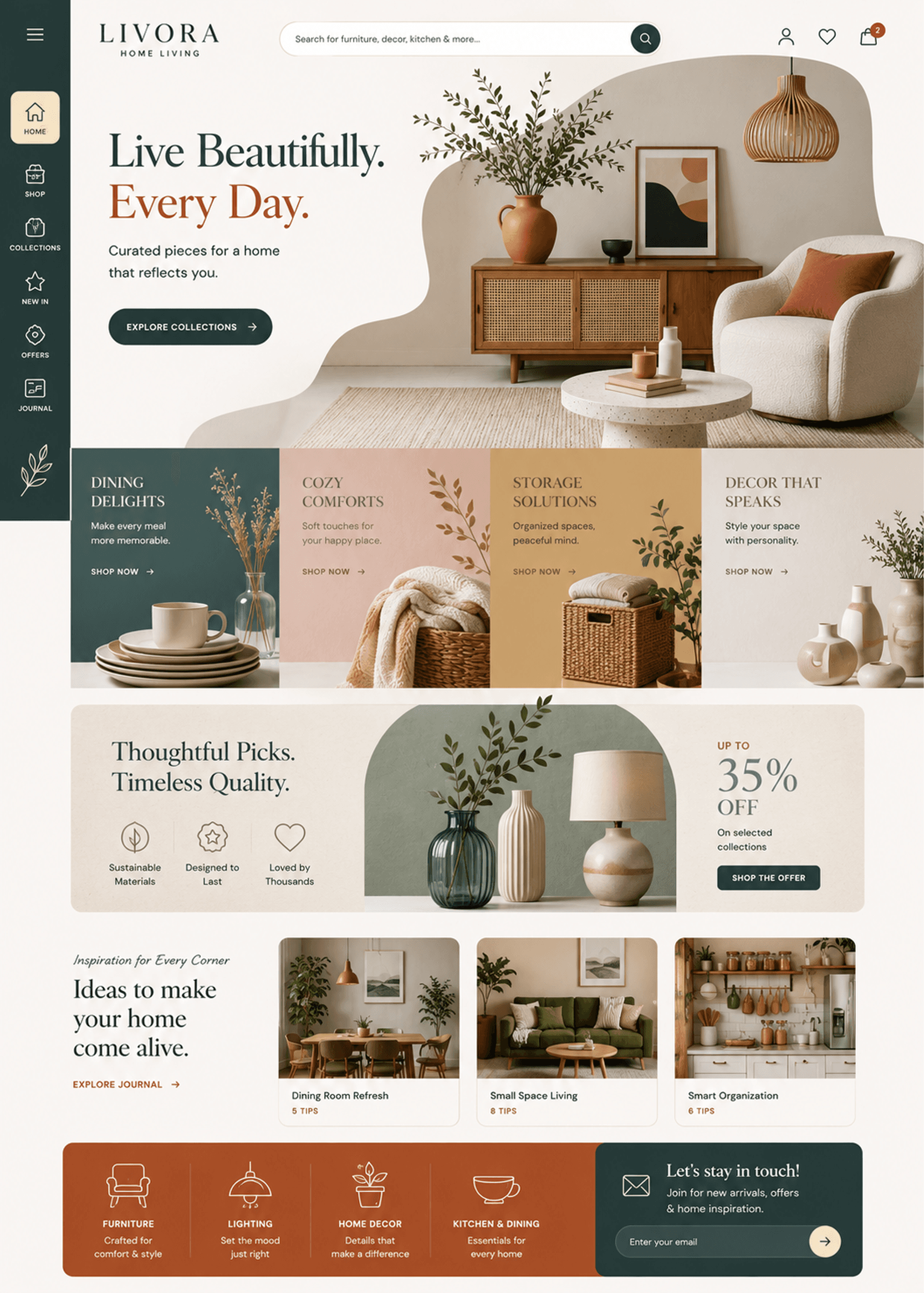 Home & living storefront theme preview