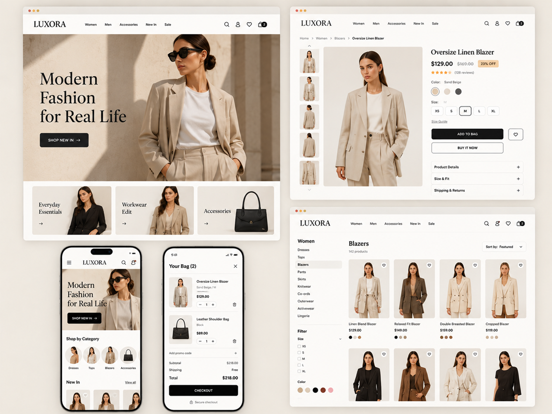Aria theme storefront preview